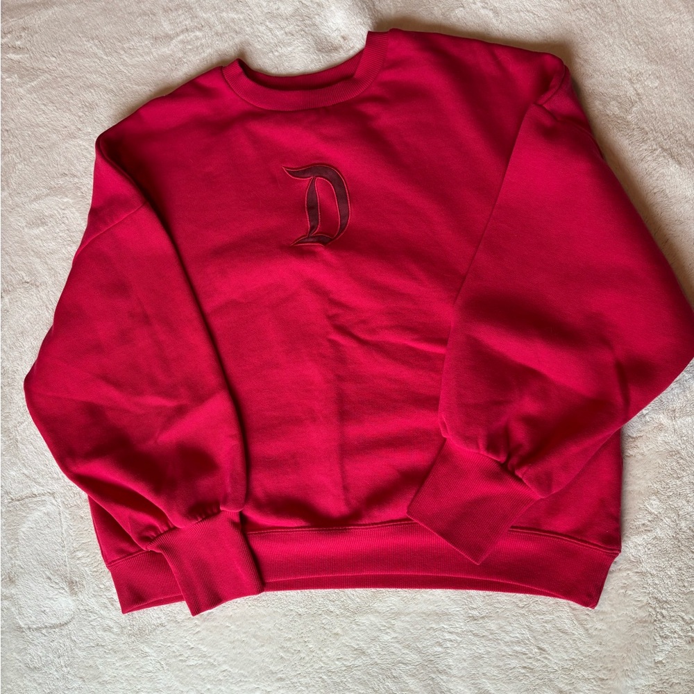 Disney Women's Red Crew Neck Sweater
